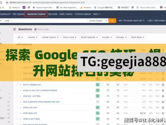 探索 Google SEO 技巧，提升网站排名的奥秘