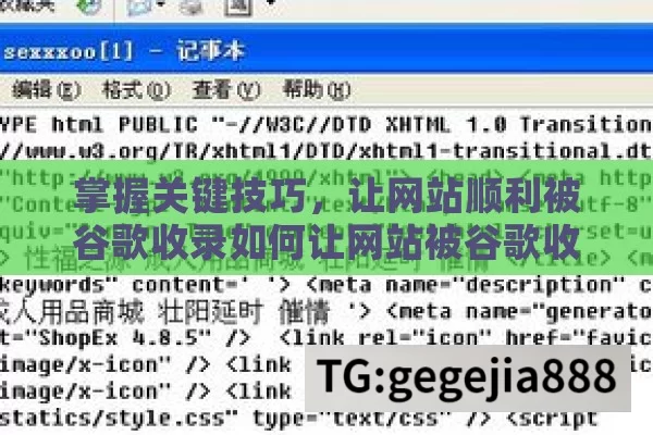 掌握关键技巧，让网站顺利被谷歌收录如何让网站被谷歌收录